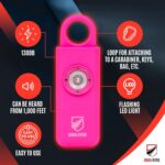 Original Defense® Siren Self-Defense Alarm - 130 dB Keychain Alarm with LED Strobe Light for Women, Children, and Elderly - Police Recommended - (Magenta, 1 Count) - Image 3