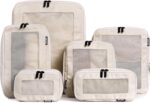 Aerotrunk Compression Packing Cubes for Travel - Luggage Organizer Bags - Double Zipper Packing Cubes for Suitcases (6-Pack, Beige) - Image 2
