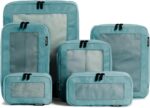 Aerotrunk Compression Packing Cubes for Travel - Luggage Organizer Bags - Double Zipper Packing Cubes for Suitcases (6-Pack, Teal) - Image 2