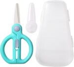Baby Food Scissors with Travel Case, Ceramic Food Scissors Kids, Toddler Scissors with Safety Lock, Ideal for Pizza, Meats, Noodles, Vegetables, and Fruits (D) - Image 2