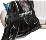 Family Fitness Themed Flannel Blanket Flannel Blanket Wool Soft Blanket Lightweight Plush Suitable for Sofa, Bed, Comfortable Sofa 50x60in(125x150cm) - Image 2