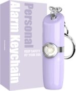 Securityman Personal Alarms for Women | Safety Alarm Keychain (Loud 130dB Siren and SOS Strobe Light) Everyday Self Defense Security Alarm Protection Device (Purple) - Image 2